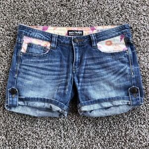 Vintage Big Train Japan Osaka Jean Shorts Jorts Embroidered Made In Japan Y2K